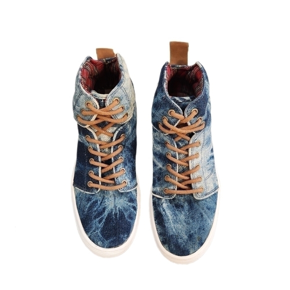 VAN'S OTW Collection,Blue/White Tie Dye Jean High tops, US Men's 8.5 - Picture 4 of 9